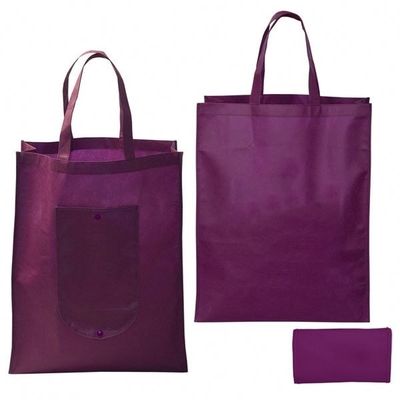 معالجة OEM قابلة للطي 50x2.5cm 80gsm الأخضر غير المنسوجة حقيبة