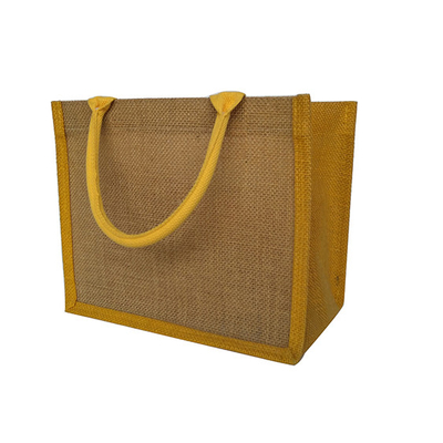 قابلة لإعادة الاستخدام لا طباعة 30x12x30 سم 380gsm حقيبة تسوق الجوت