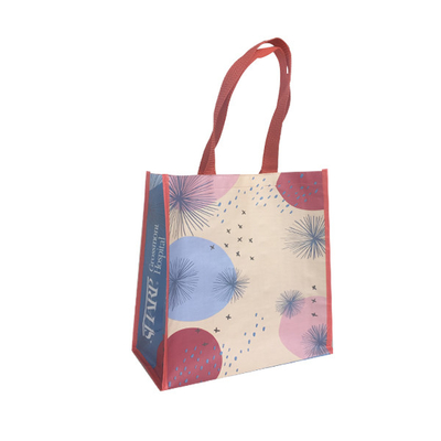 RPET 38x31x16cm 120gsm أكياس حمل مغلفة من مادة البولي بروبيلين