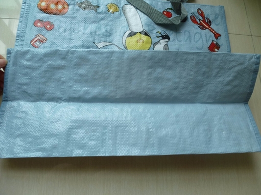 مطبوعة Bopp 15x38cm 120gsm حقيبة منسوجة PP مغلفة