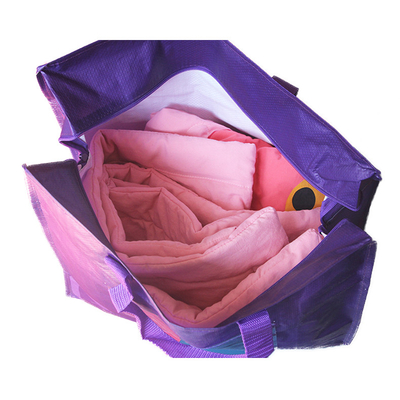 حقيبة منسوجة من مادة البولي بروبيلين CMYK كبيرة 140gsm 55 سم