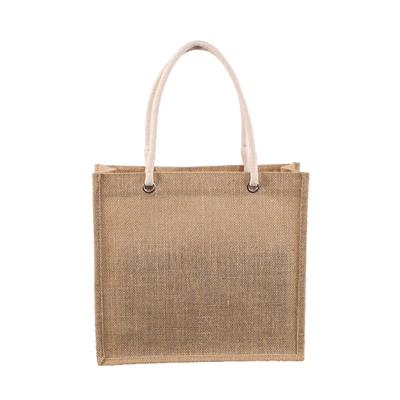 تسوق اللون الطبيعي 30xx12x30cm 380gsm أكياس البقالة الجوت