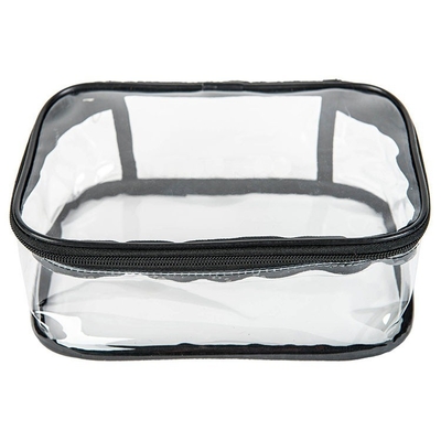 OEM واضح مقبض مستحضرات التجميل 18x5x8cm حقيبة قلم رصاص PVC