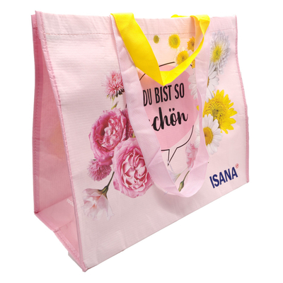 RPET 60X3cm 30g CMYK BOPP أكياس منسوجة PP مغلفة