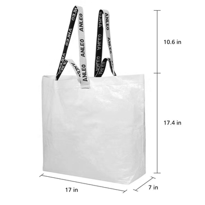 سوبر ماركت OEM بالألوان الكاملة 30 سم AZO Free 100gsm RPET Bag