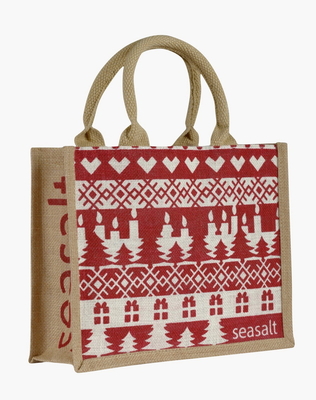 OEM حمل المرأة الشاطئ 45x15x33cm حقيبة تسوق الجوت
