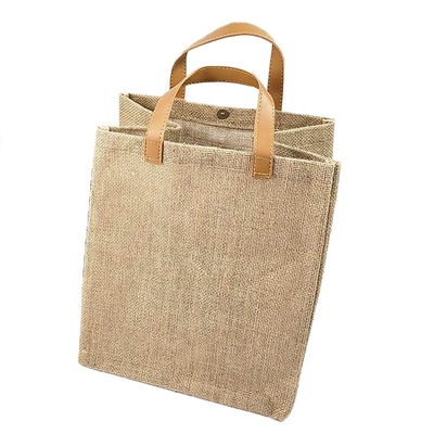 Gift Travel Tote PU حقيبة بقالة من الخيش مقاس 20 سم