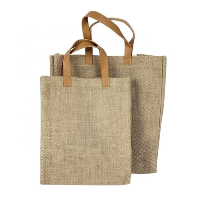 Gift Travel Tote PU حقيبة بقالة من الخيش مقاس 20 سم