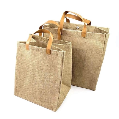 Gift Travel Tote PU حقيبة بقالة من الخيش مقاس 20 سم